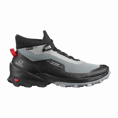 Salomon CROSS OVER CHUKKA GORE-TEX - Miesten Ulkoilukengät - Harmaat/Mustat